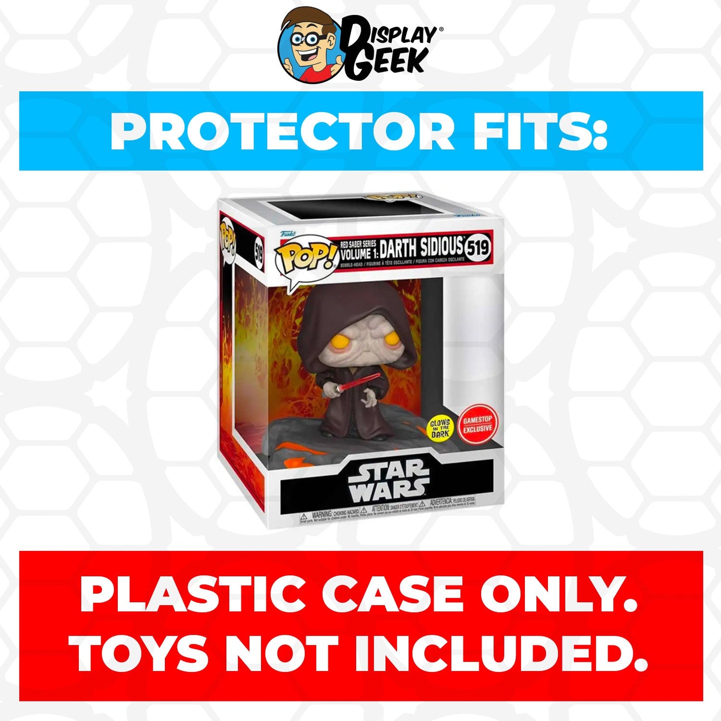 Pop Protector for Red Saber Series Volume 1 Darth Sidious #519 Funko Pop Deluxe