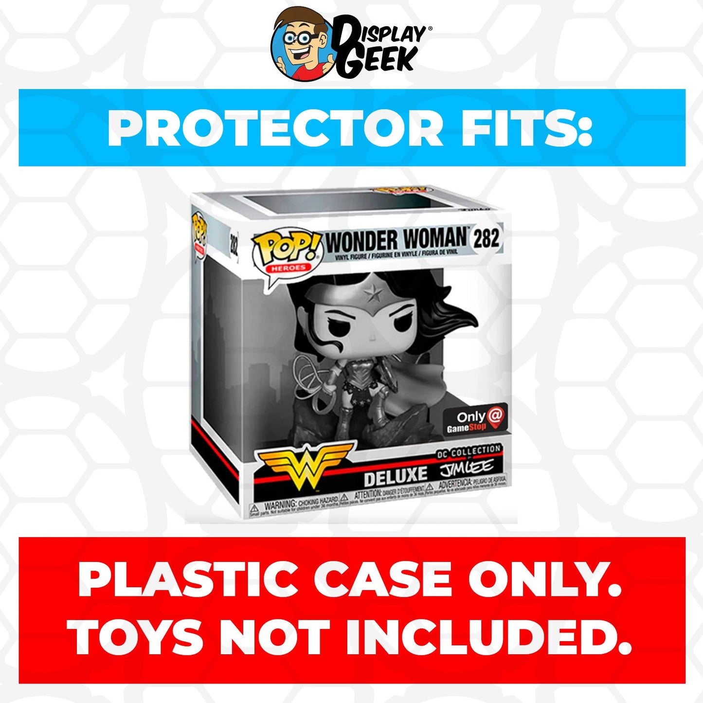 Pop Protector for Wonder Woman Jim Lee Black & White #282 Funko Pop Deluxe