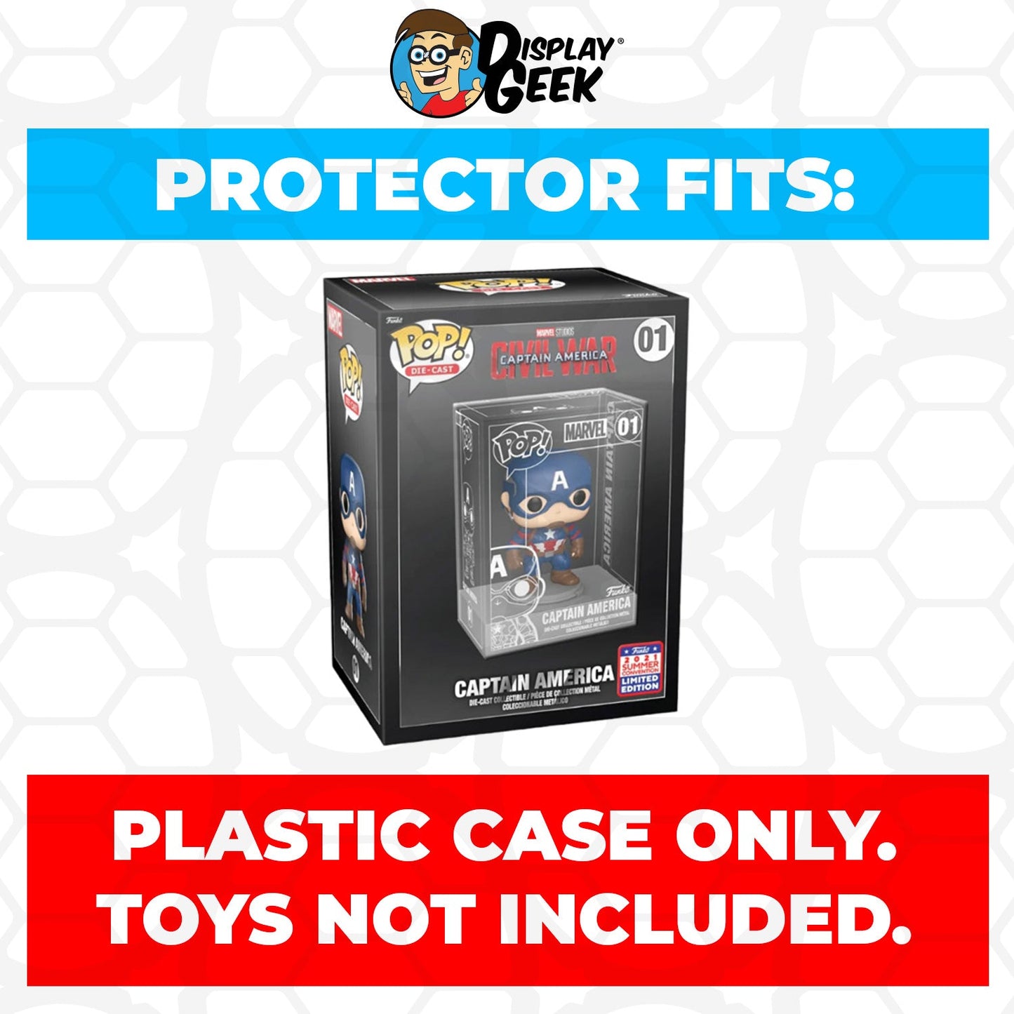 Pop Protector for Captain America FunKon #01 Funko Pop Die-Cast Outer Box