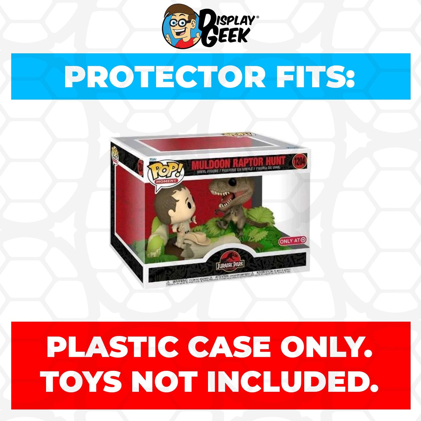 Pop Protector for Jurassic Park Muldoon Raptor Hunt #1204 Funko Pop Moment