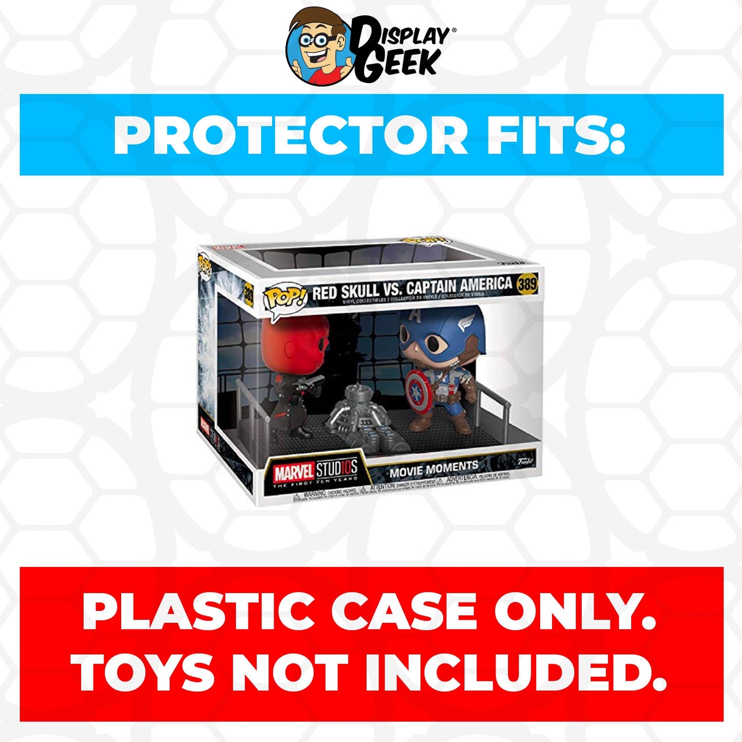 Pop Protector for Red Skull vs Captain America #389 Funko Pop Movie Moments