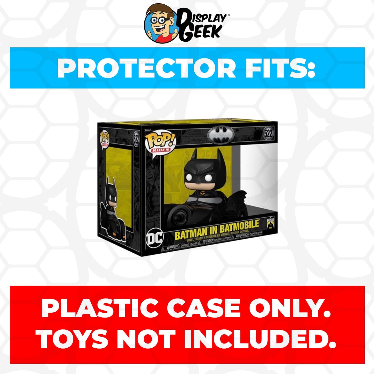 Pop Protector for Batman in Batmobile 1989 #522 Funko Pop Rides Deluxe