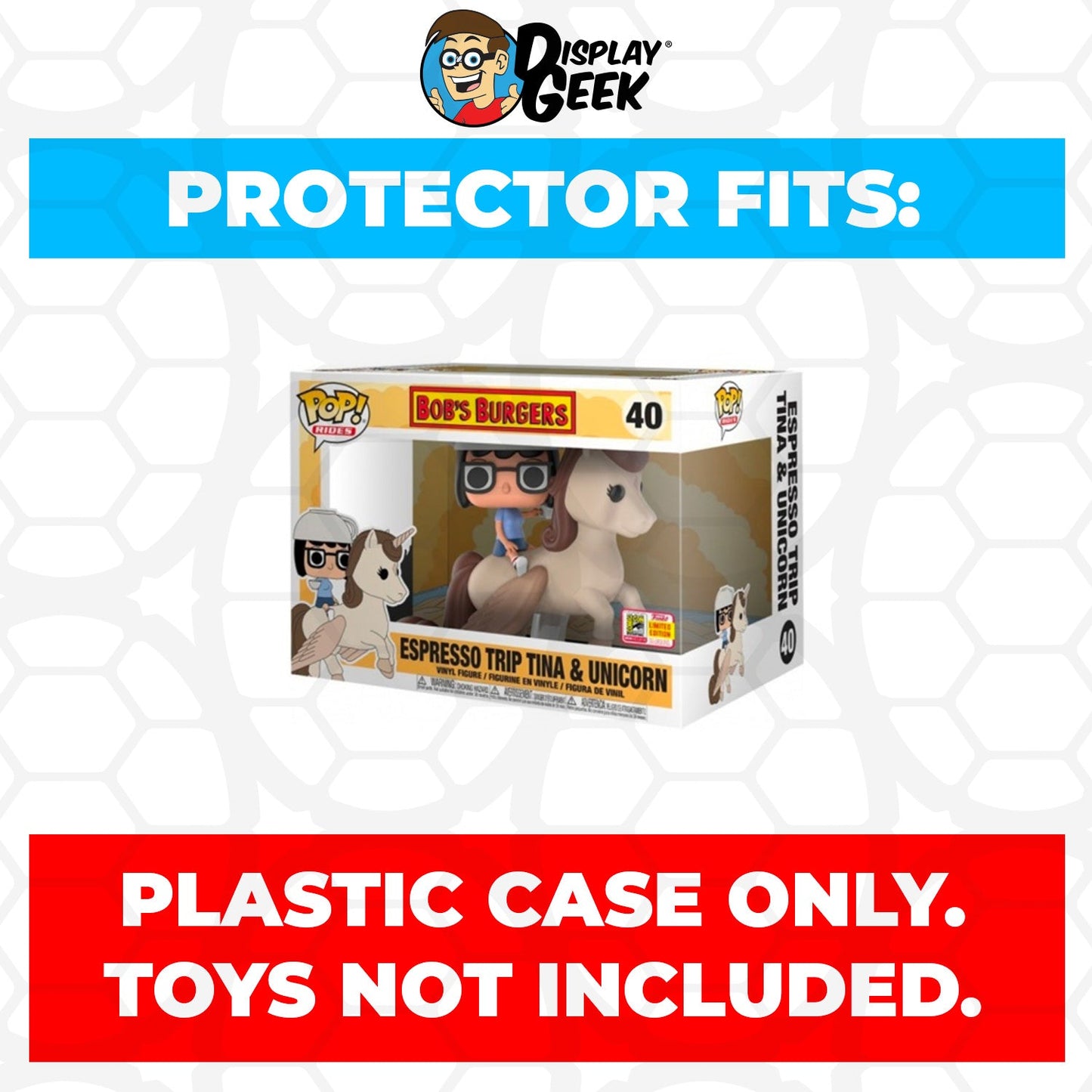 Pop Protector for Espresso Trip Tina & Unicorn SDCC #40 Funko Pop Rides