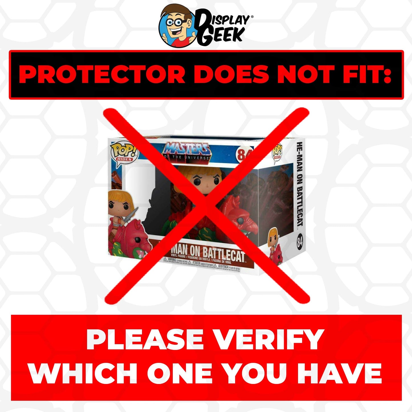 Pop Protector for He-Man on Battle Cat Flocked #84 Funko Pop Rides