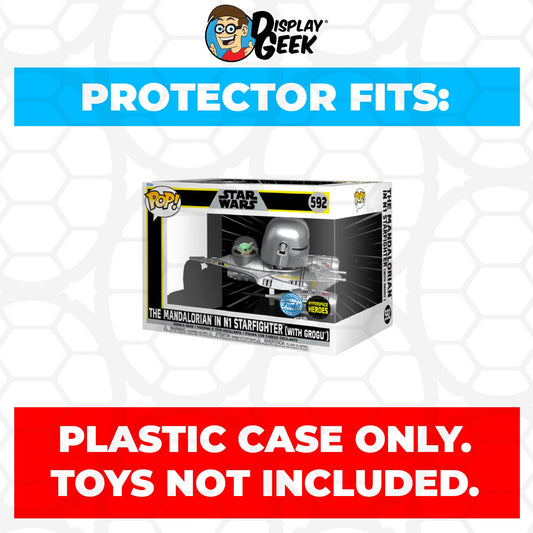 Pop Protector for Mandalorian in N1 Starfighter with Grogu #592 Funko Pop Rides