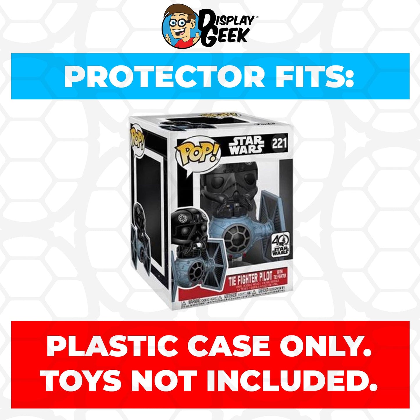 Pop Protector for Tie Fighter Pilot with Tie Fighter #221 Funko Pop Rides