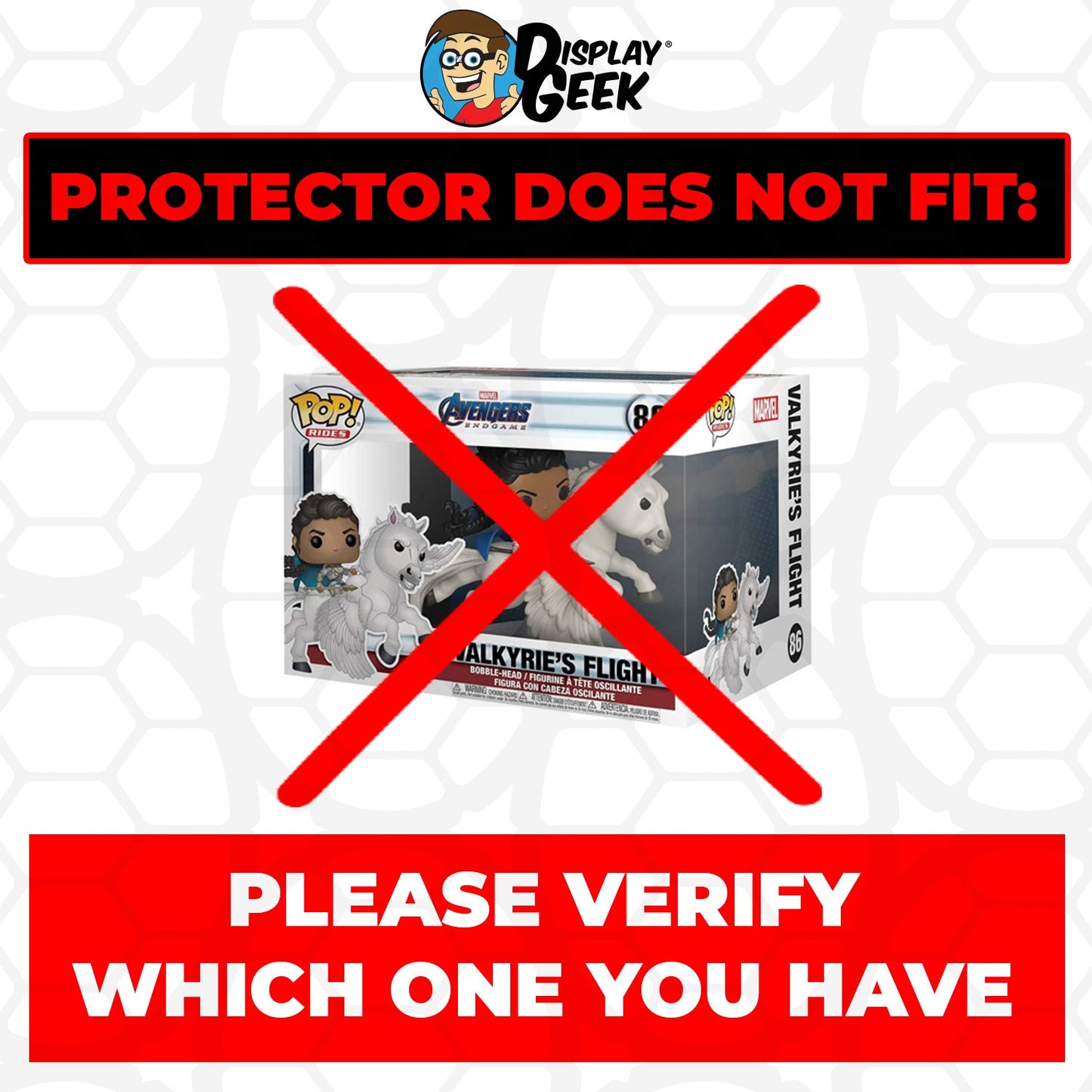 Pop Protector for Valkyrie's Flight Blacklight #86 Funko Pop Rides