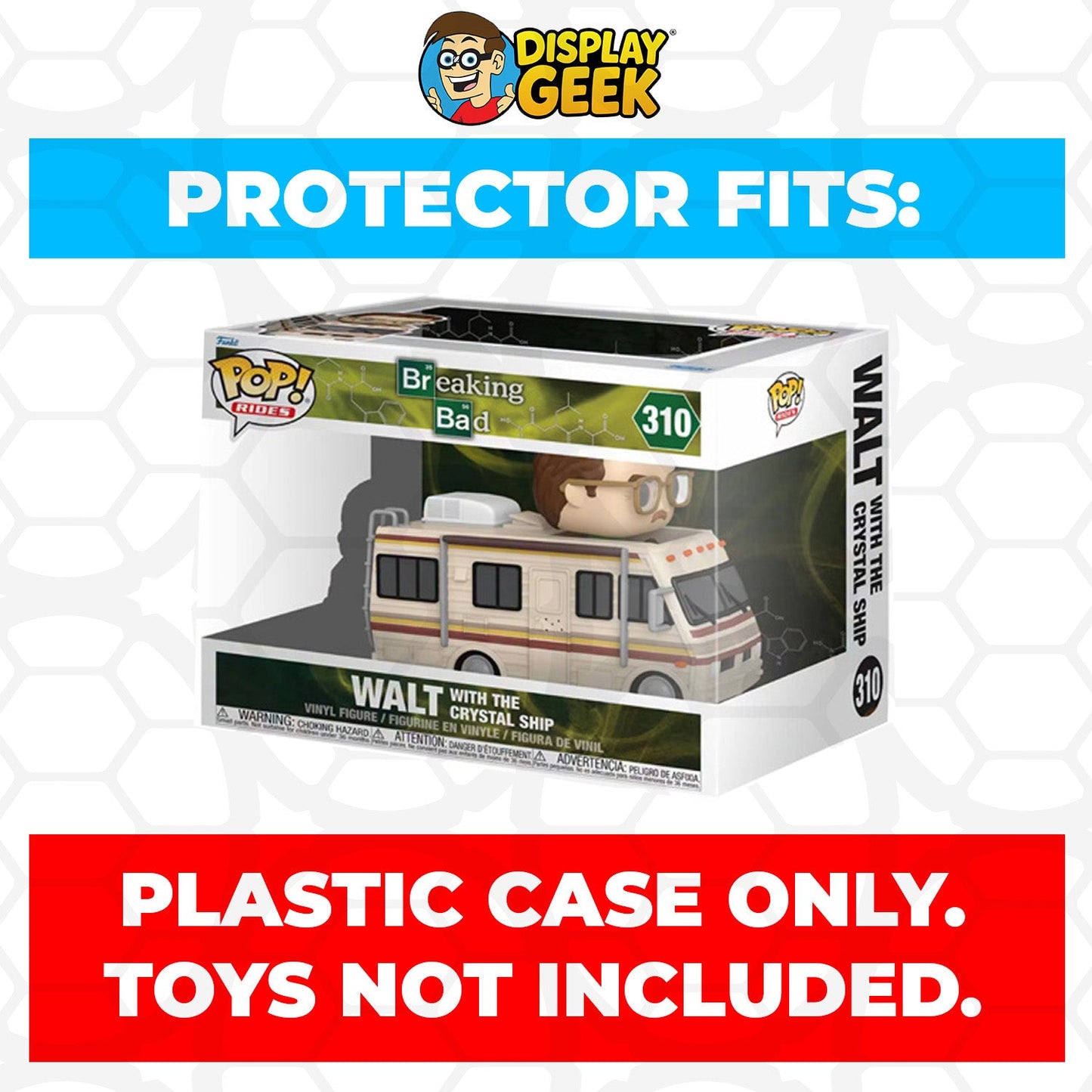 Pop Protector for Funko Pop Rides Walt with the Crystal Ship #310 Box
