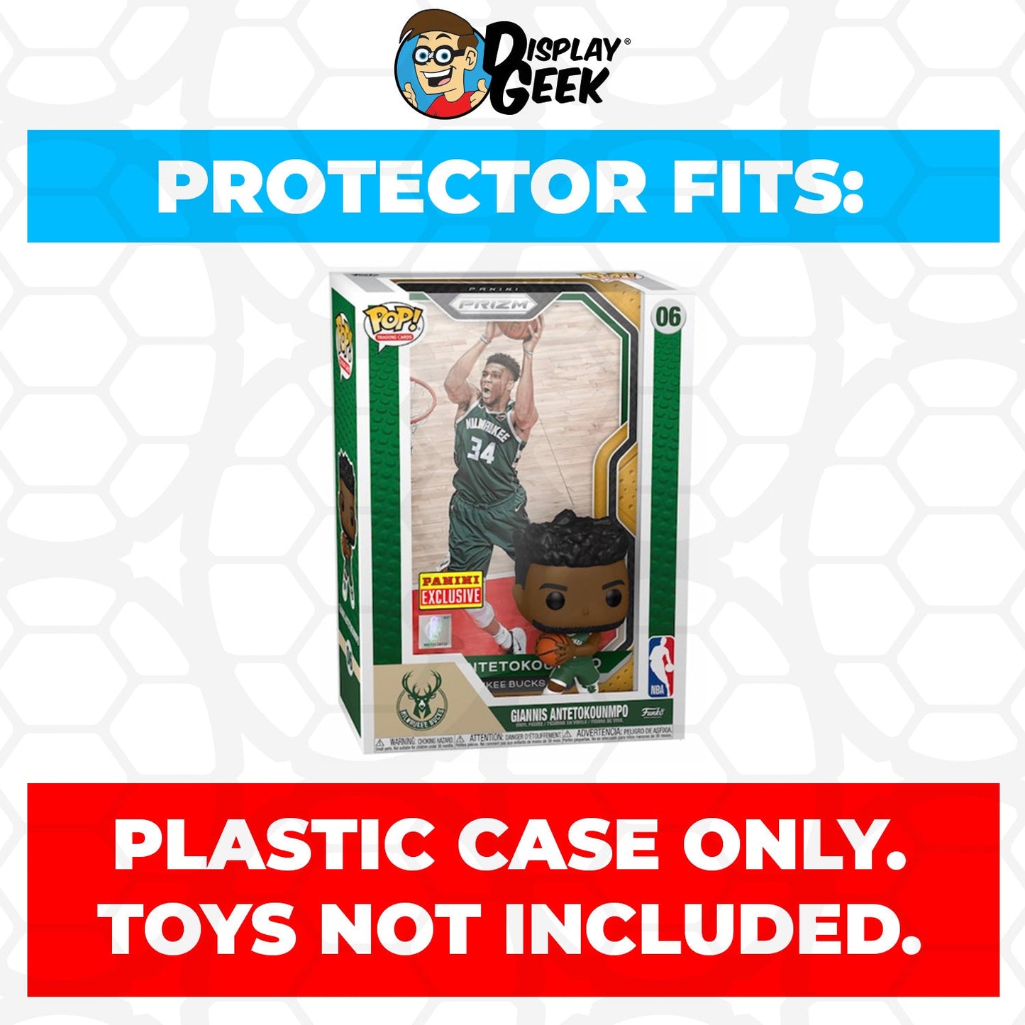 Pop Protector for Giannis Antetokounmpo Milwaukee Bucks #06 Funko Trading Cards