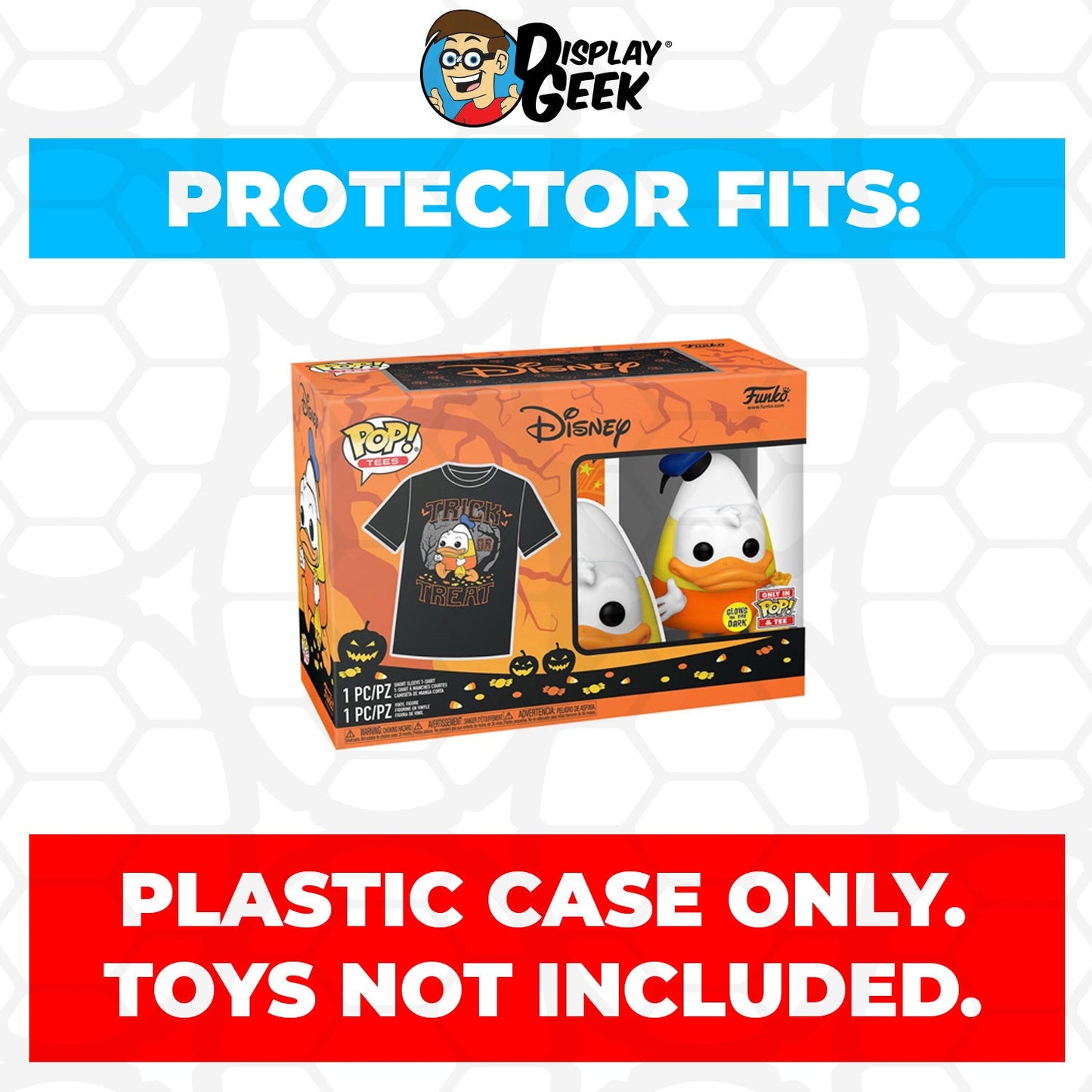 Pop Protector for Pop & Tee Donald Duck Halloween Costume Glow #1220 Funko Box