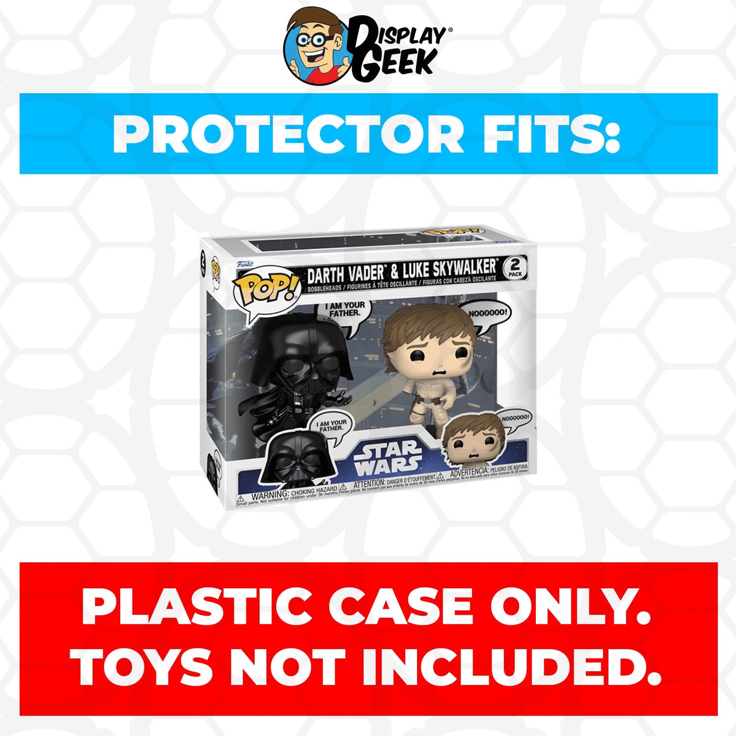 Pop Protector for 2 Pack Darth Vader & Luke Skywalker I am Your Father Funko Pop