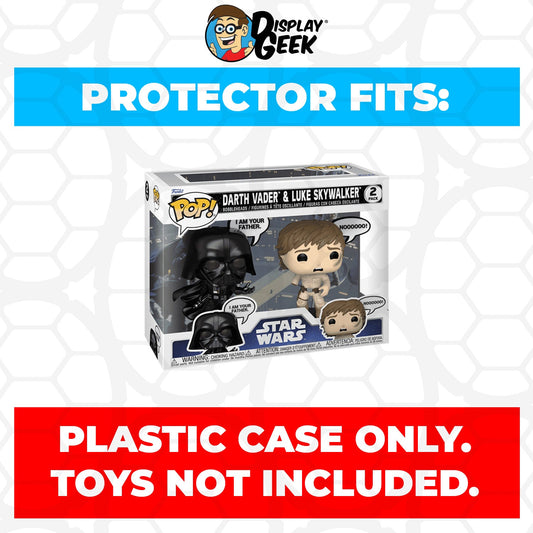Pop Protector for 2 Pack Darth Vader & Luke Skywalker I am Your Father Funko Pop