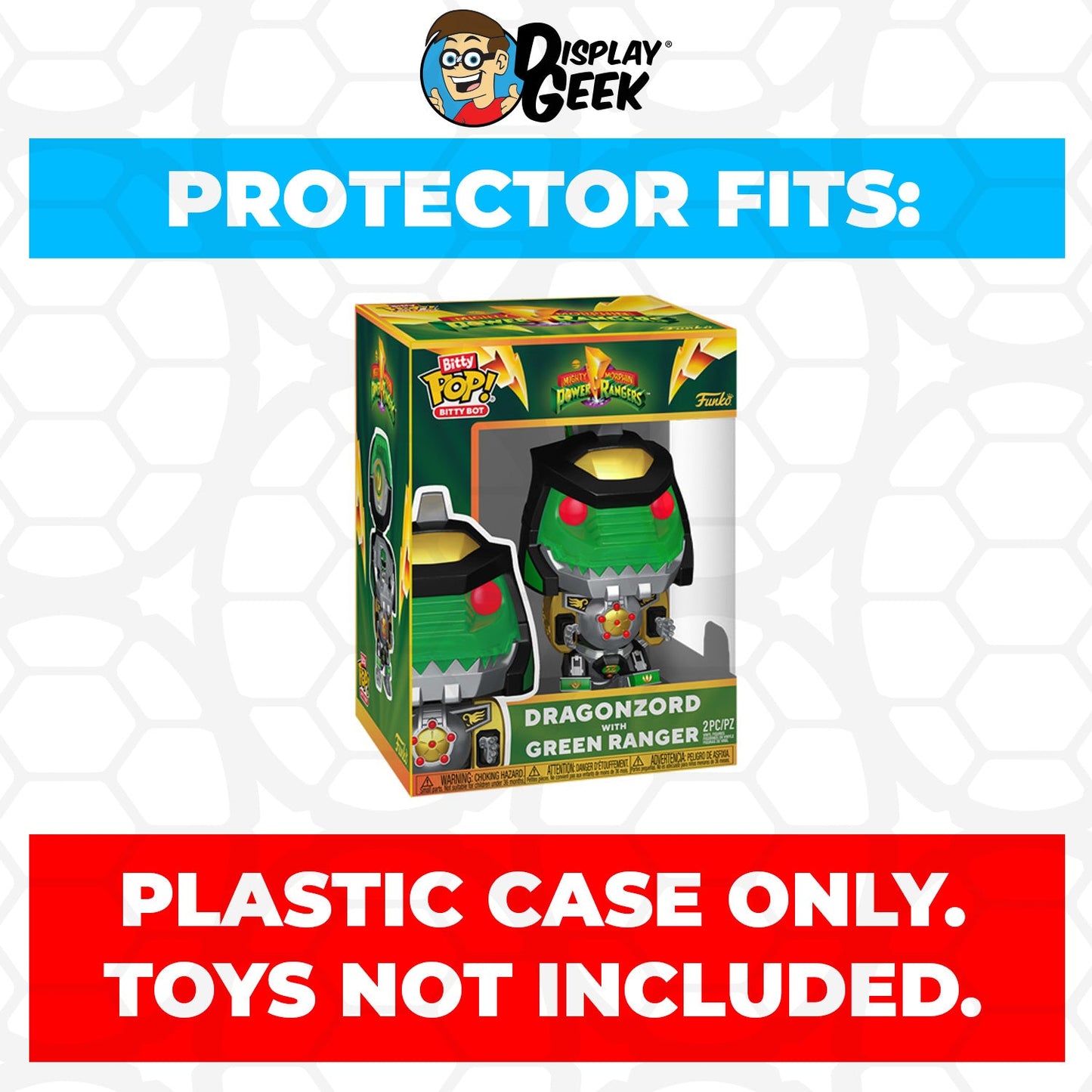 Pop Protector for Dragonzord with Green Ranger Funko Bitty Pop Bot