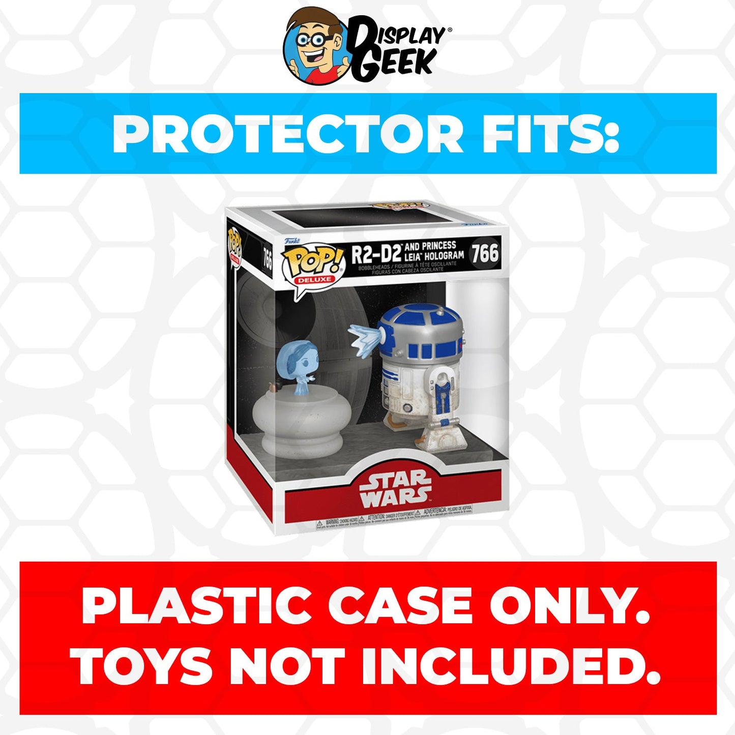 Pop Protector for R2-D2 and Princess Leia Hologram #766 Funko Pop Deluxe