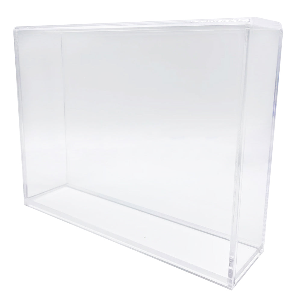 Acrylic Case for SNES Super Nintendo Standard Video Game Boxes, 4mm thick, UV Resistant & Magnetic Slide Bottom