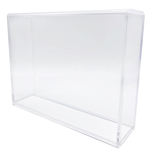 Acrylic Case for SNES Super Nintendo Standard Video Game Boxes, 4mm thick, UV Resistant & Magnetic Slide Bottom