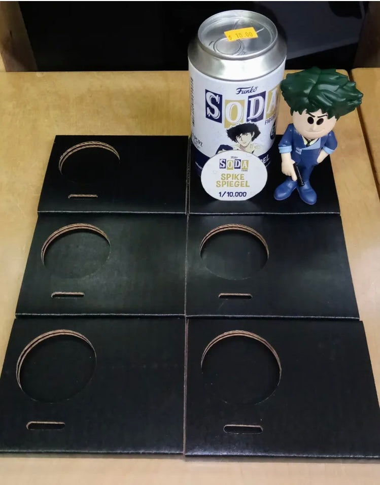 Soda INSERTS ONLY Matte Black MK Kubbie Funko Soda Display Case (FREE Shipping)