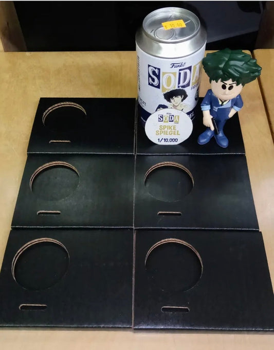 Soda INSERTS ONLY Matte Black MK Kubbie Funko Soda Display Case (FREE Shipping)