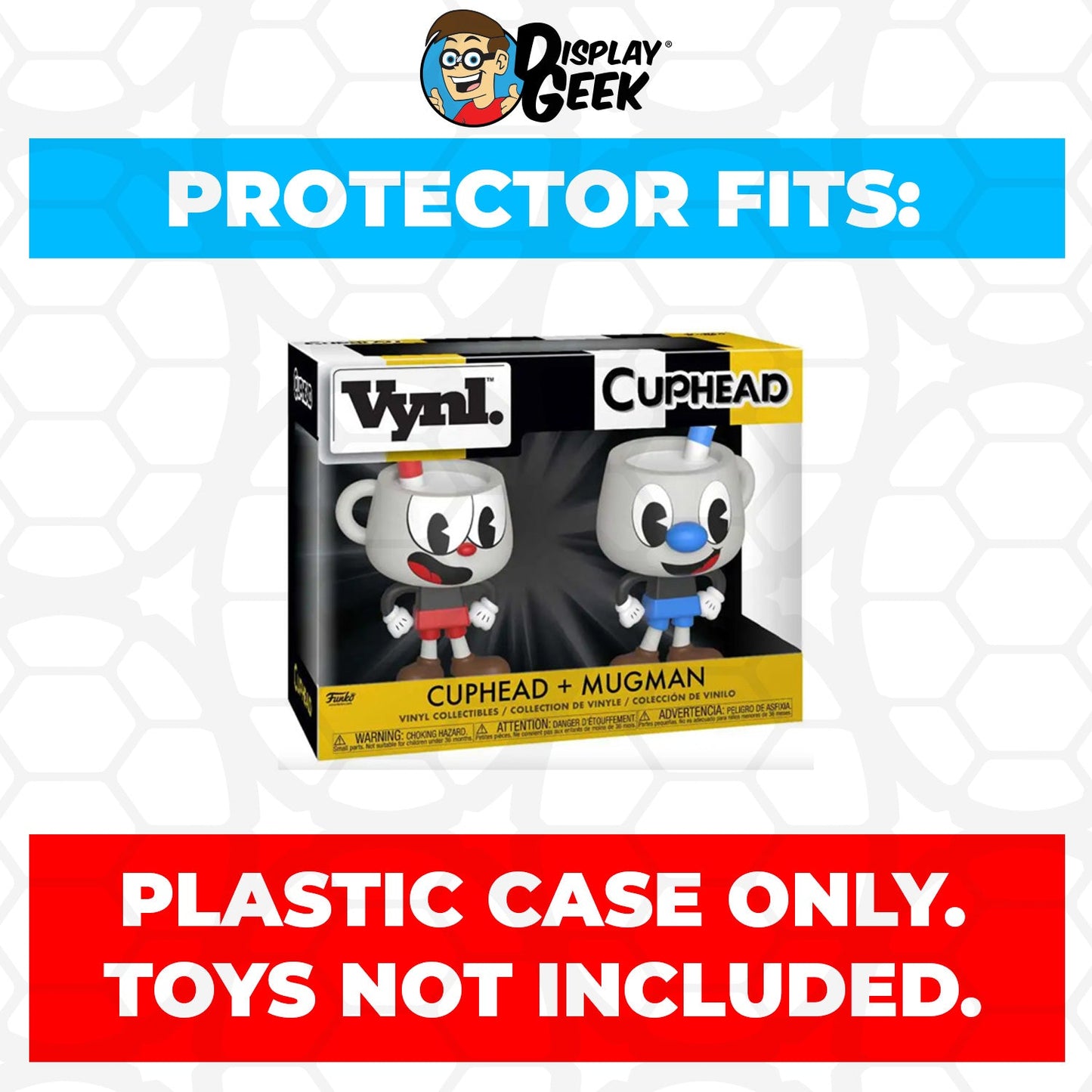 Pop Protector for Vynl 2 Pack Cuphead & Mugman Funko