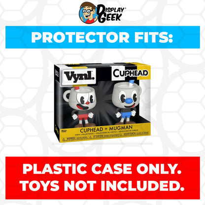 Pop Protector for Vynl 2 Pack Cuphead & Mugman Funko