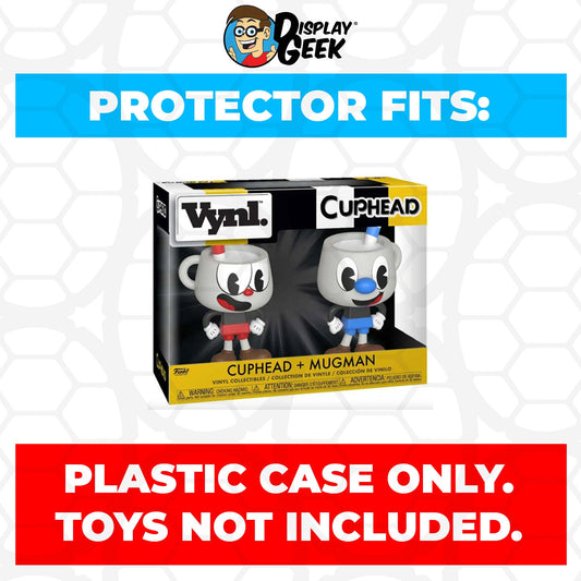 Pop Protector for Vynl 2 Pack Cuphead & Mugman Funko
