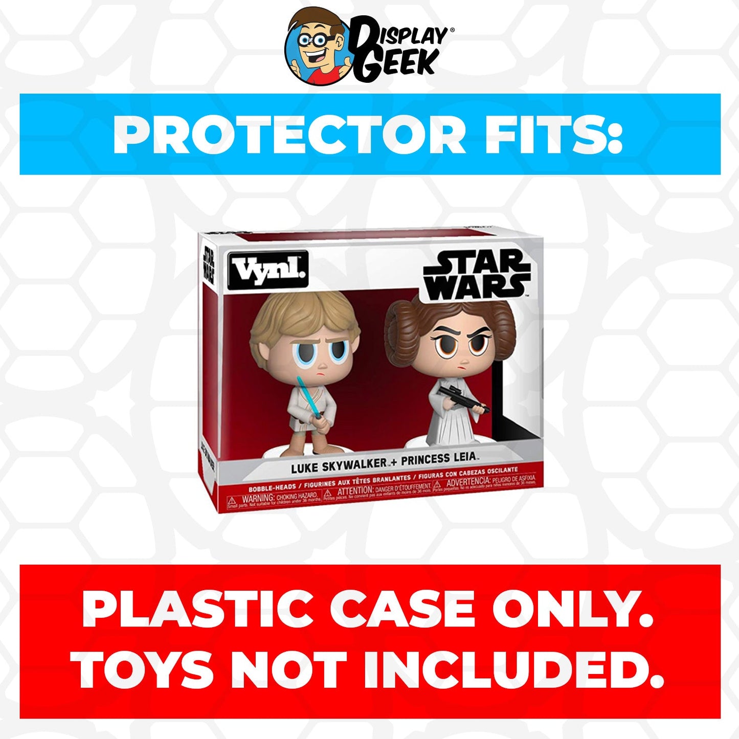Pop Protector for Vynl 2 Pack Luke Skywalker & Princess Leia Funko