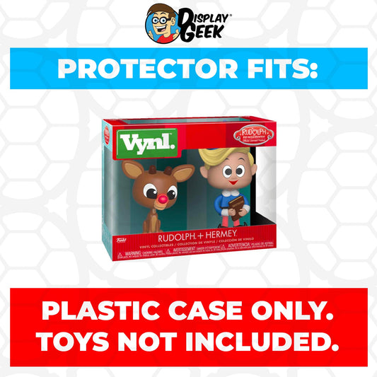 Pop Protector for Vynl 2 Pack Rudolph & Hermey Funko