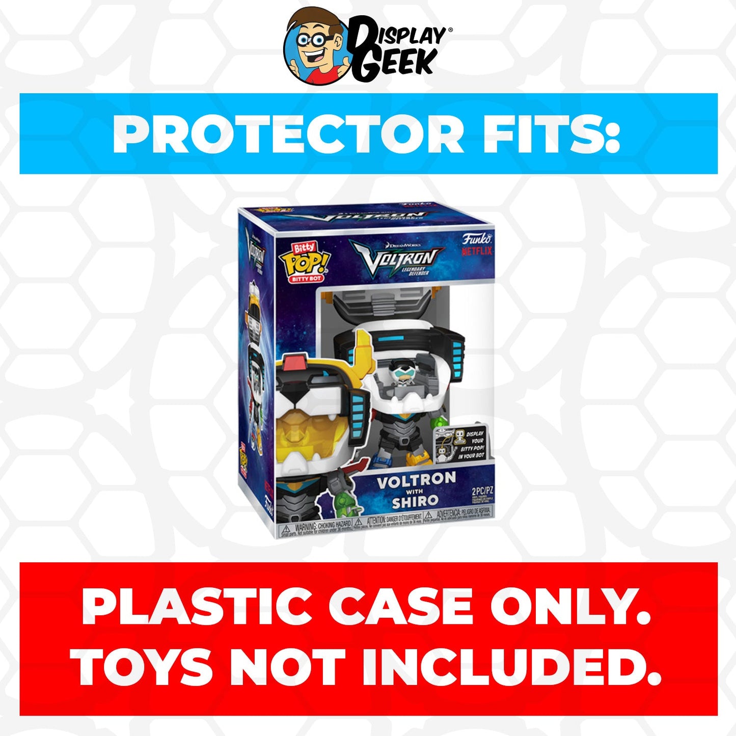 Pop Protector for Dragonzord with Green Ranger Funko Bitty Pop Bot