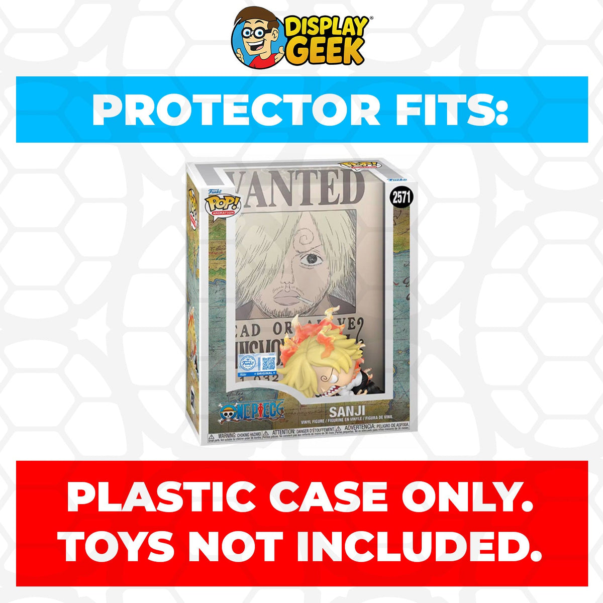 Pop Protector for Funko Pop Covers One Piece Wanted Poster Sanji #2571 Box