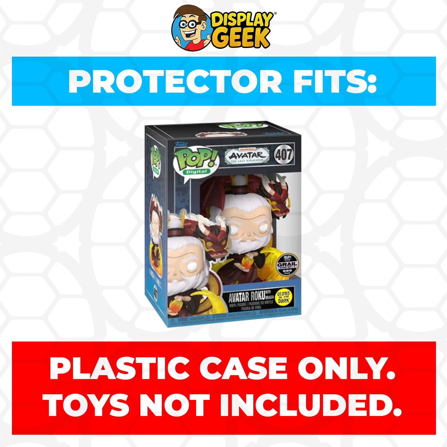 Pop Protector for Funko Pop Premium Avatar Roku with Dragon GITD #407