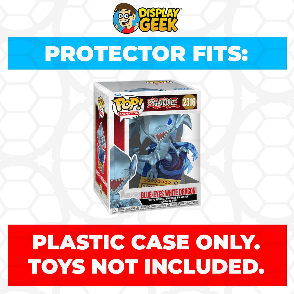 Pop Protector for Funko Pop Premium Yu-Gi-Oh! - Blue-Eyes White Dragon #2316 Box