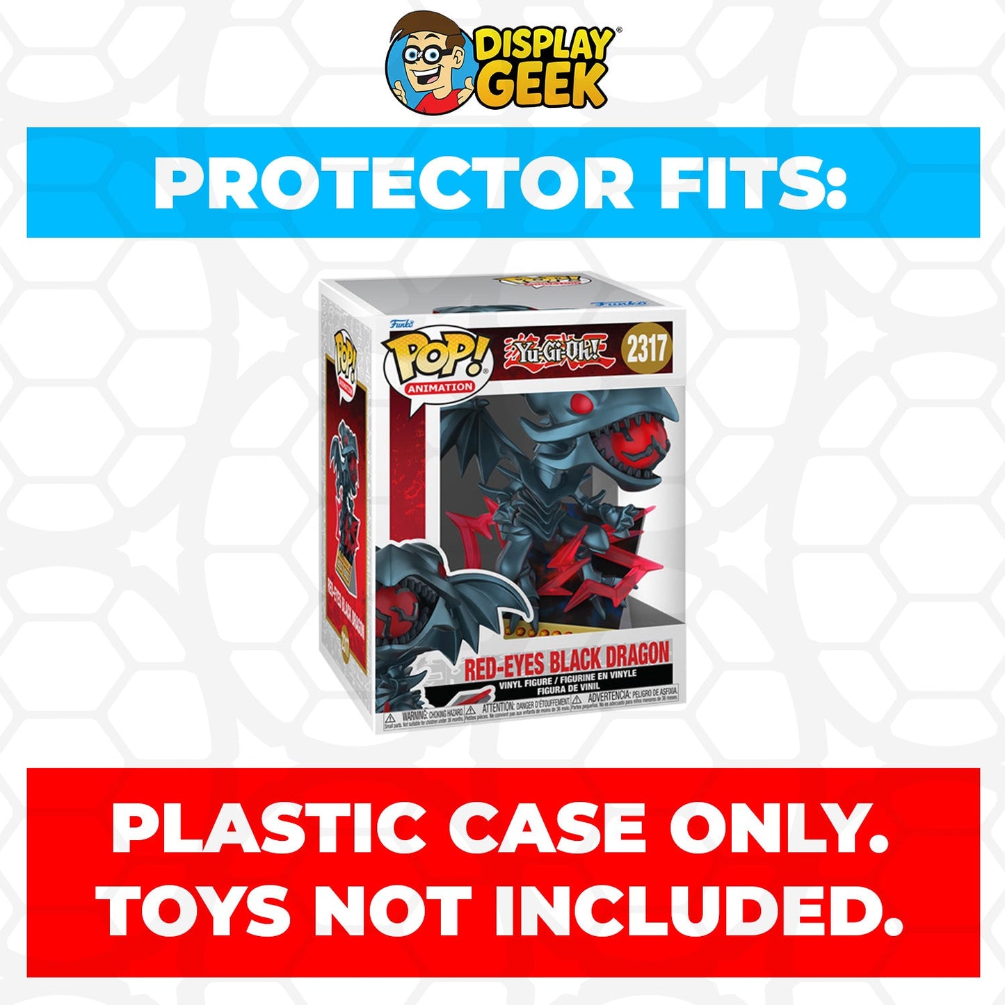 Pop Protector for Funko Pop Premium Yu-Gi-Oh! - Red-Eyes Black Dragon #2317 Box