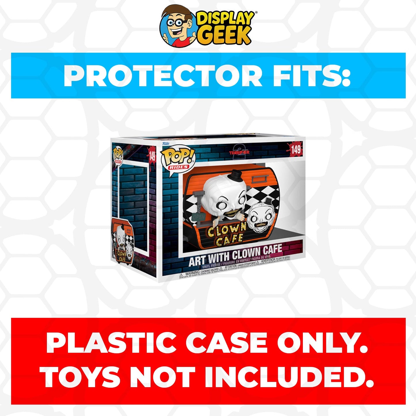 Pop Protector for Funko Pop Rides Terrifier Art with Clown Cafe #149 Box