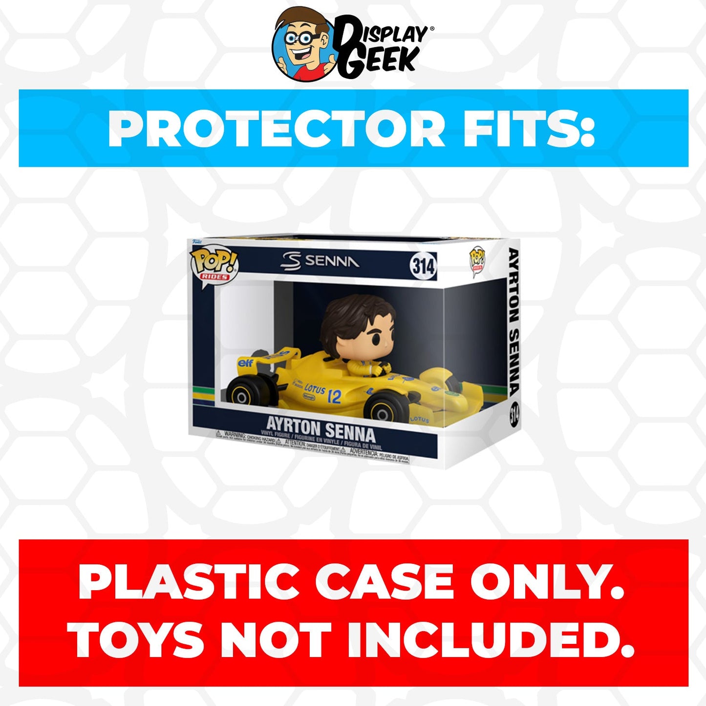 Pop Protector for Formula 1 Lewis Ayrton Senna #314 Funko Pop Rides