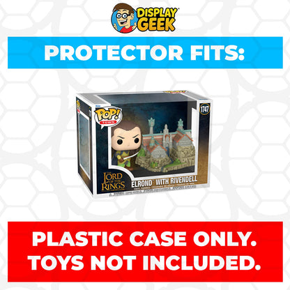 Pop Protector for Funko Pop Town LOTR Elrond with Rivendell #1747